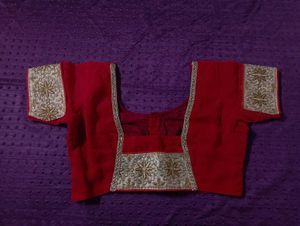 ♥️ With Gold Design Beautiful Blouse