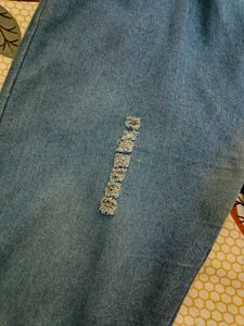 Light Blue Elastic Waist Jeans