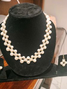 Original Pearl Necklace &amp; Earring Set