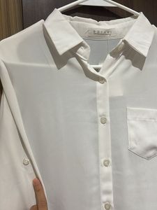 White Button-Down Blouse