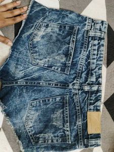 Denim Distressed Shorts