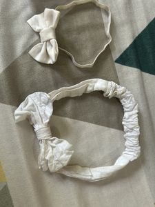 Combo Of Three White Colour Hair Bands For Girls