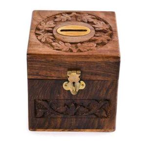 Vintage Floral Carved Wooden Box