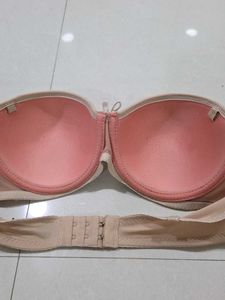 Beige Strapless Bra