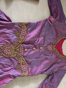 Elegant Purple Embroidered Kurta Set