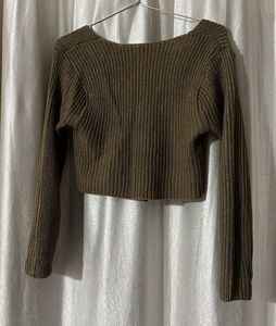 Brown Knit Cardigan