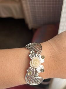 Silver Floral Bracelet