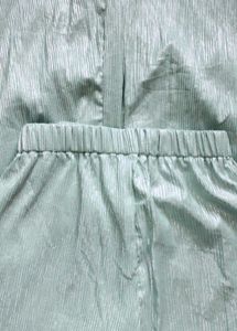 Metallic Mint Wide Leg Pants