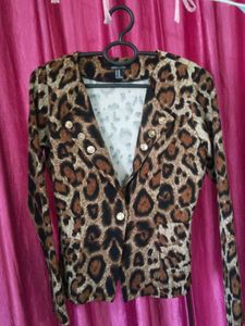 Animal Print Bodycon Coat