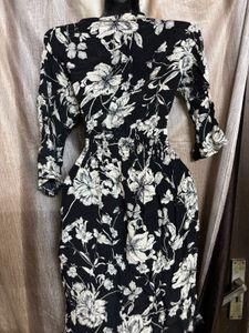 Black party wear floral Print Dress