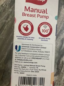 Luvlap Manual Breast Pump