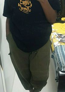 Olive Green Casual Pants