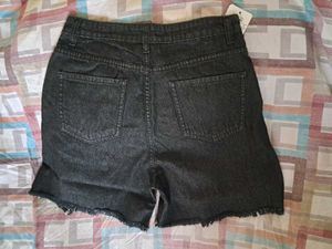 Distressed Denim Mini Skirt
