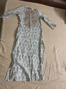 Floral Print Kurti with Embellishments