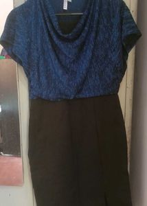 Stunning Blue Black Bodycon Dress