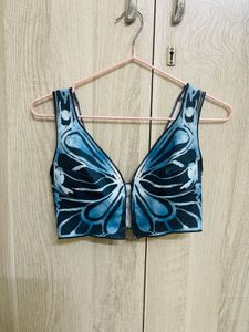 Pinteresty Butterfly Crop Top