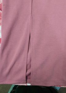 Pink Wide Leg Slit Pants