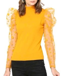 Yellow Net Top