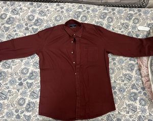 Burgundy Casual Shirt