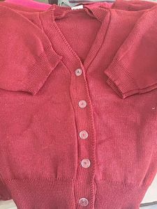 Red Cardigan Sweater