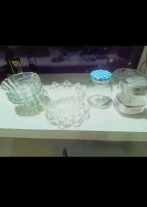 Set Of Bowls With Small Bottles
