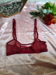Burgundy Lace Bra