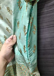 Elegant Sea Green Ethnic Gown
