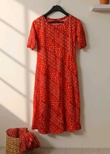 Elegant Red Printed Kurta Set