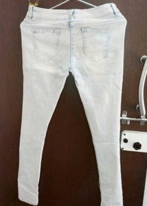 Light Blue, Ribbed Jeans