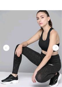 Black Printed Active Wear Pant (Women&#39;s)