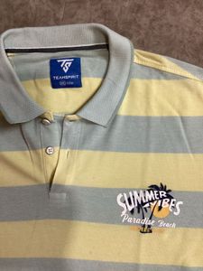 Striped Teamspirit Polo Shirt