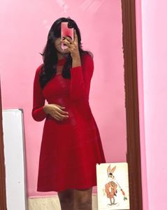 Red Long Sleeve Dress