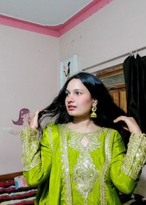 Designer Green Silk Embroidered Kurta Set with Dup