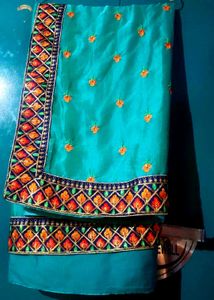 Beautiful Butties Work Saree🩵
