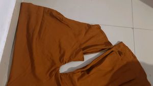 Brown Peplum Partywear Top