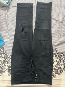 Ripped Black Denim Jeans