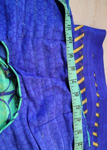 Colourful Green Blue Saree For Sale