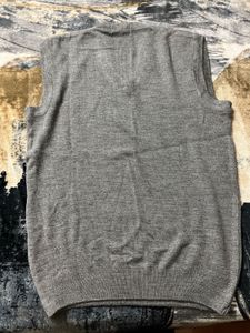 Gray Sleeveless Sweater Vest