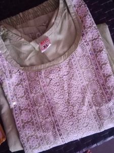 Green Embroidered Kurta Set