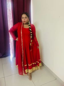 Red Anarkali Suit