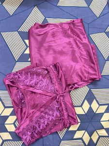 Satin Silk Night Suit Set