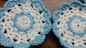 Set of 5 Crochet Coasters