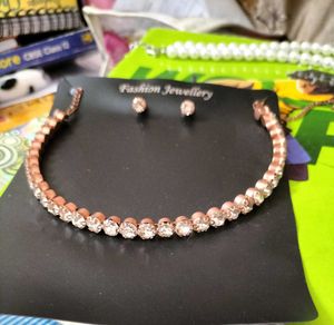 Necklace And Ear Stud Set
