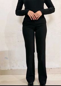 Black Wide Leg Trousers