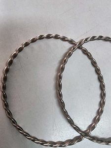 Silver Twisted Bangle Set