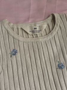 H&amp;M Ribbed Floral Tank Top