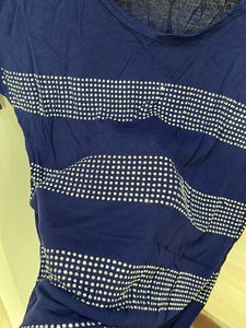 L.O.V. Navy Blue -N- Silver Glitter Studded Top