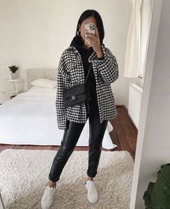 Pintresty Korean Imported Houndstooth Shacket
