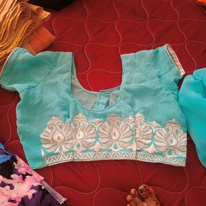 Saree With Stitched Blouse 36size