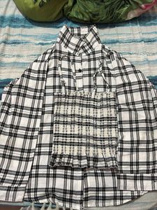 Plaid Top & Cami Set For Women Size Land XL